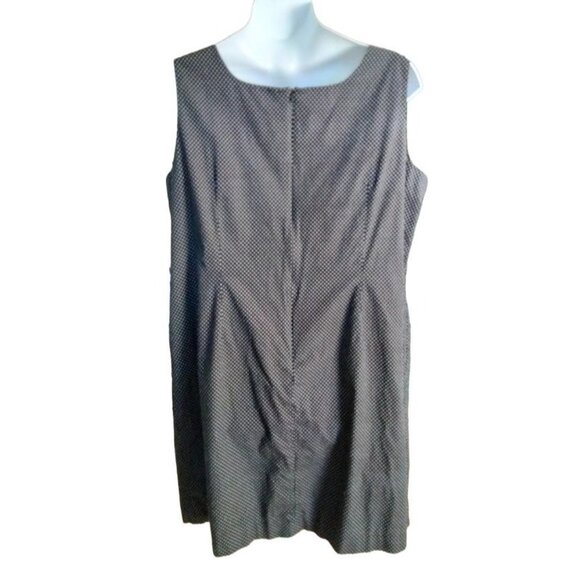 Charter Club Black White Polka Dot Sleeveless Fully Lined Back Zip Dress 22W - Picture 5 of 8